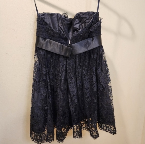 JILL STUART Cocktail Black Lace Strapples Short Dress size 2 - Picture 9 of 9